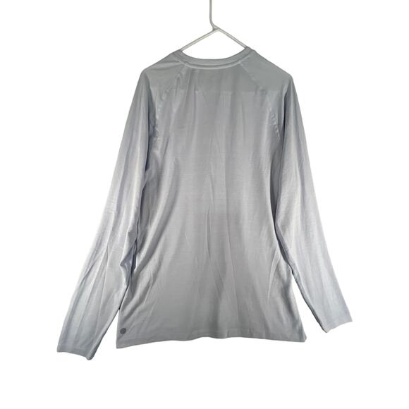 NWT ZELLA Low Compression L/S Gym Training Blue Feather Melange Shirt, Size: L - Picture 2 of 8